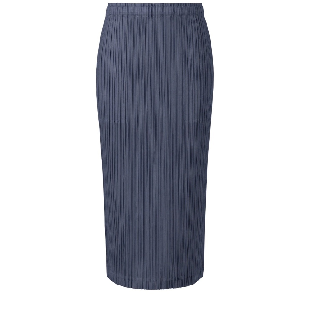 Issey Miyake Navy Blue Pleated Skirt